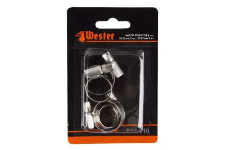 Хомут червячный WESTER 10-22 мм 4 шт. (815-010) DDV055273 купить в Нижневартовске