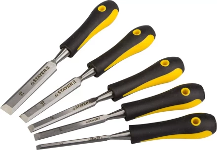 Набор стамесок с двухкомпонентными ручками, 6/10/12/16/20мм, 5шт, STAYER Profi 18205-H5 купить в Нижневартовске