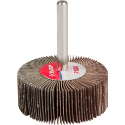 Круг шлифовальный ЗУБР &quot;МАСТЕР&quot; веерный лепестковый, на шпильке, тип КЛО, зерно-электрокорунд нормальный, P180, 20х50мм 36601-180