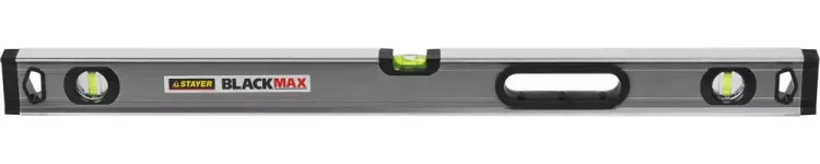 Уровень STAYER "PROFESSIONAL" "BlackMax" коробчатый усиленный с ручками, утолщенный особопроч профиль, 0,5мм/м, 3 ампулы, 80см 3475-080 купить в Нижневартовске