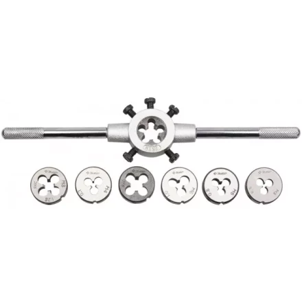 Набор ЗУБР "МАСТЕР" с металлорежущим инструментом, плашки М3-М12, плашкодержатель, - на карточке, 8 предметов 28128-H8 купить в Нижневартовске