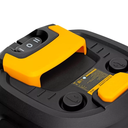 Пылесос строительный RVC20, 1400 Вт, бак 20 л, шланг 3 м, розетка с автосинхр. Denzel 28202 купить в Нижневартовске