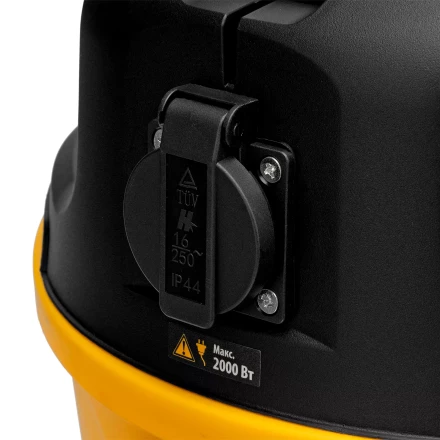 Пылесос строительный RVC20, 1400 Вт, бак 20 л, шланг 3 м, розетка с автосинхр. Denzel 28202 купить в Нижневартовске