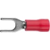 Наконечник СВЕТОЗАР для кабеля,изолированный,с вилкой,красный,вн. d 4,3мм,под болт 6мм,провод 0,5-1,5мм2,19А,10шт 49420-15 купить в Нижневартовске