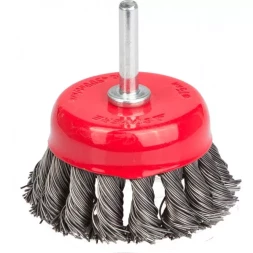 STAYER &quot;PROFESSIONAL&quot;. Щетка чашечная для дрели, жгутированная стальная проволока 0,5м, 75мм 35118-075_z01