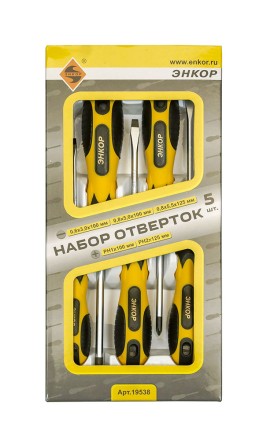 Набор отверток 5шт Энкор 19538 купить в Нижневартовске