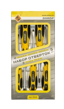 Набор отверток 5шт Энкор 19538 купить в Нижневартовске
