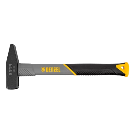 Молоток слесарный, 600 г Denzel, кованый, фибергласовая рукоятка c TPR покрытием, 10486 купить в Нижневартовске