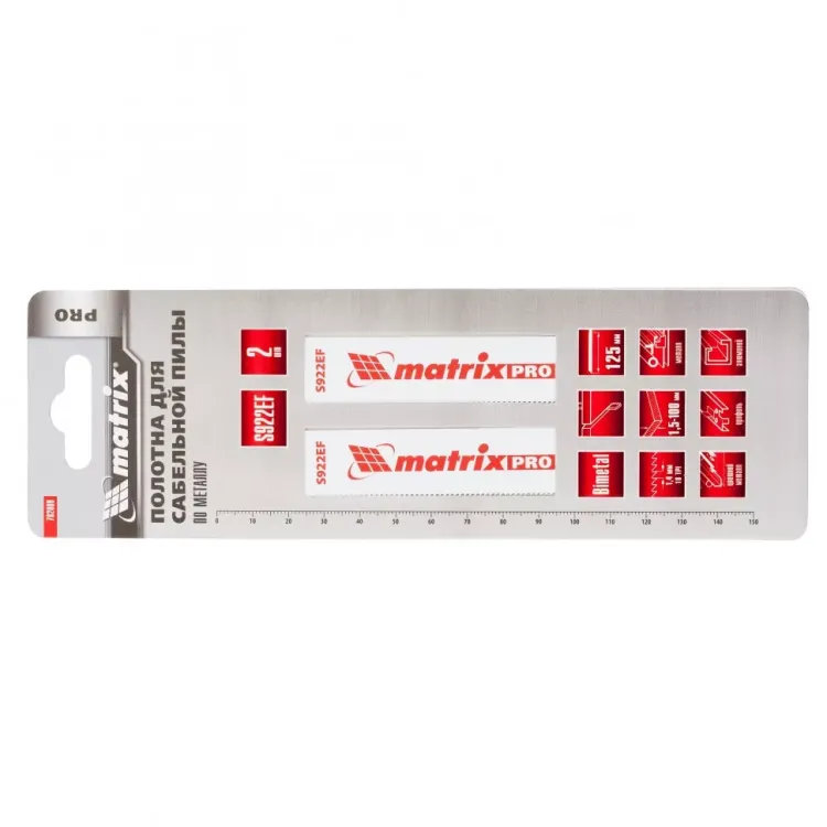 Полотна по металлу для сабельной пилы S922EF 125/1,4мм Bimetal 2 штуки PRO Matrix 782009 купить в Нижневартовске