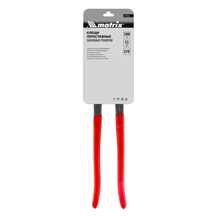 Клещи переставные Matrix 300 мм, хром-ванадий, обливные рукоятки 17922 купить в Нижневартовске