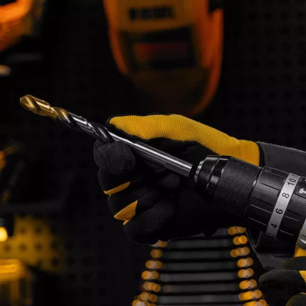 Сверло спиральное по металлу Denzel 12 x 151мм, Р6М5, Golden Tip, многогранная заточка, 718287 купить в Нижневартовске