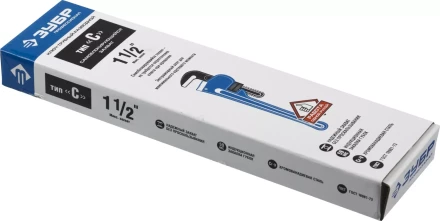 Ключ трубный разводной ЗУБР &quot;ПРОФЕССИОНАЛ&quot;, Сr-V, 300мм / 1,5&quot; 27339-1_z01 купить в Нижневартовске