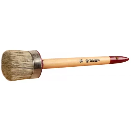 Кисть круглая ЗУБР &quot;УНИВЕРСАЛ - МАСТЕР&quot;, светлая щетина, деревянная ручка, №16, 55мм 01501-55 купить в Нижневартовске