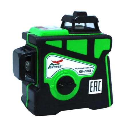Лазерный нивелир SKYWER 360? 8 зеленых лучей купить в Нижневартовске
