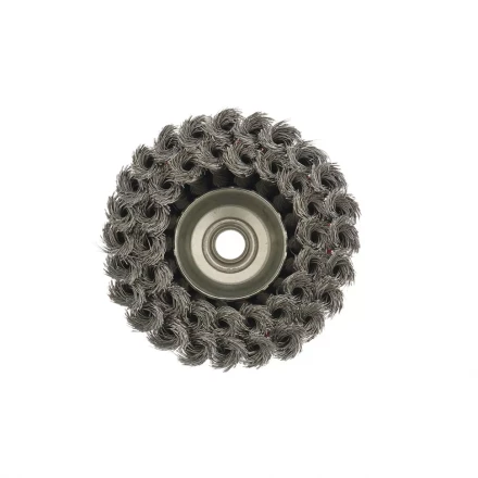 Щетка для УШМ 125 мм М14 "чашка" двухрядная крученая проволока 0,8 мм MTX 74688 купить в Нижневартовске