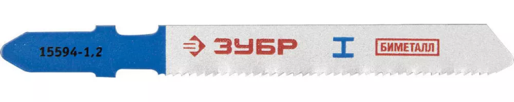 Полотна ЗУБР "ЭКСПЕРТ", T118AF, для эл/лобзика, Би-металл, по металлу, EU-хвостовик, шаг 1,2мм, 50мм, 2шт 15594-1.2_z01 купить в Нижневартовске