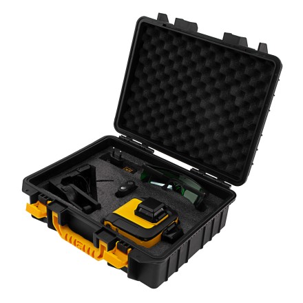 Лазерный уровень мультипризм. LXI 360-3 Green, 30 м, 520 нм, акк. Li 2800 mAh, резьба 1/4&quot;// Denzel 35079 купить в Нижневартовске
