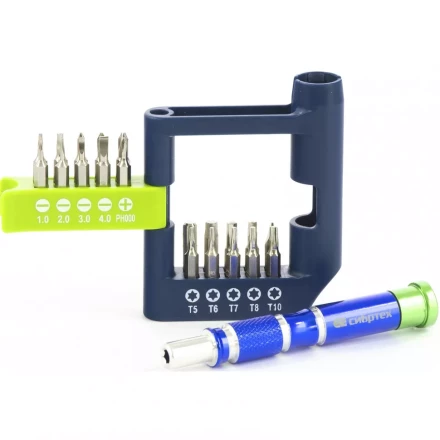 Отвёртка для точных работ с набором бит 21 штук CrV Сибртех 13334 купить в Нижневартовске