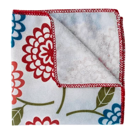 Салфетка из микрофибры универсальная Home Palisad 923435, 300 х 300 мм, с цветами купить в Нижневартовске