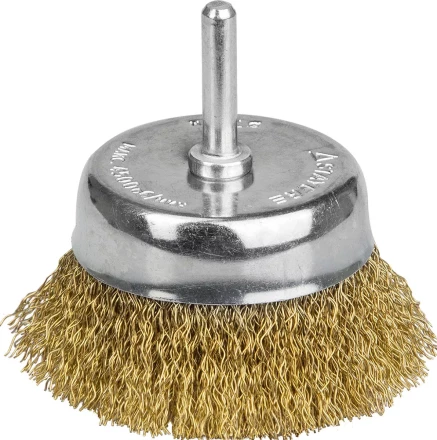 STAYER "PROFESSIONAL". Щетка чашечная для дрели, витая стальная латунированная проволока 0,3мм, 75мм 35117-075_z01 купить в Нижневартовске