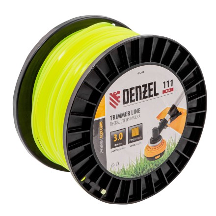 Леска для триммера квадрат Denzel, 3,0мм х 111м, на DIN катушке FLEX CORD, 96294 купить в Нижневартовске