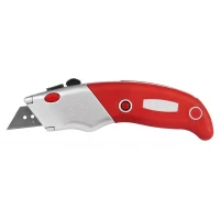 Нож ЗУБР "ЭКСПЕРТ" с трапециевидным лезвием тип А24, автомат. фиксация лезвия, метал. корпус, кассета для хран. лезвий 0923_z01