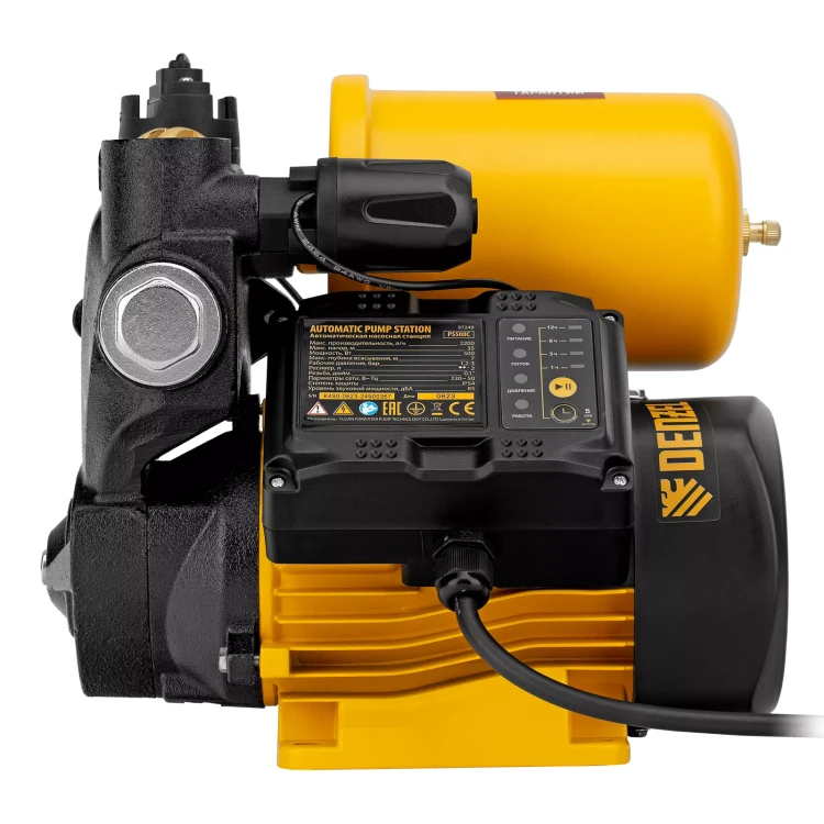 Насосная станция Denzel PS500C, 500 Вт, напор 35 м, 2200 л/ч, ресивер 2 л, блок управления 97249 купить в Нижневартовске