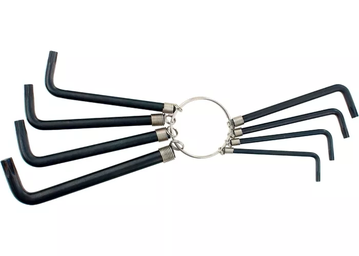 Набор ключей шестигранных имбусовых TORX  9шт:T10,15,20,25,27,30,40,45,50, оксидированные, на кольце  SPARTA 112667 купить в Нижневартовске