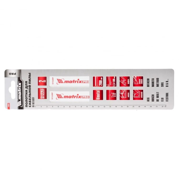 Полотна по металлу для сабельной пилы S1122EF 200/1,4мм Bimetal 2 штуки PRO Matrix 782010 купить в Нижневартовске