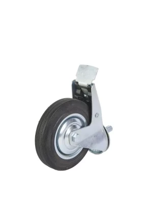 Колесо поворотное SCtB 63 160 мм резина с болтом и тормозом (F) 1027180 купить в Нижневартовске