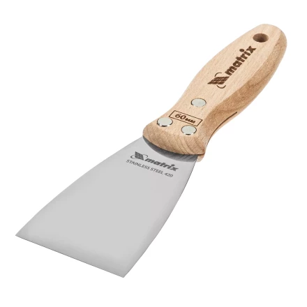 Шпательная лопатка из нержавеющей стали, 60 мм, буковая рукоятка, EFP Matrix 85613 купить в Нижневартовске