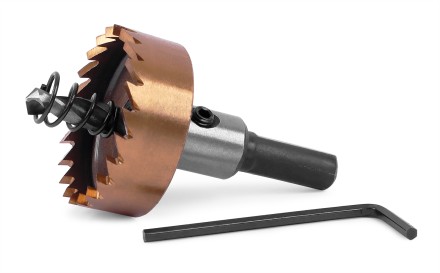 HSS-TiN коронка MESSER 30мм с центр. сверлом и толкающей пружиной для  лист. материала  до 2 мм ц/х купить в Нижневартовске