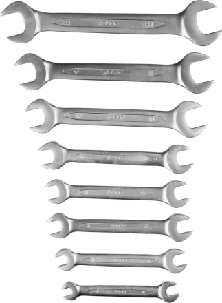 Набор ЗУБР "ПРОФИ": Ключ гаечный рожковый, Cr-V сталь, хромированный, 8х24мм, 8шт 27027-H8 купить в Нижневартовске