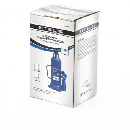 Домкрат гидравлический бутылочный 12 т h подъема 227-457 мм Stels 51167 купить в Нижневартовске