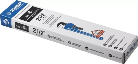 Ключ трубный разводной ЗУБР "ПРОФЕССИОНАЛ", Сr-V, 450мм / 2,5" 27339-3_z01 купить в Нижневартовске