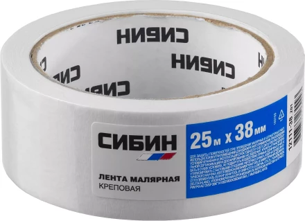 CИБИН. Малярная лента, креповая, 38мм х 25м 12111-38_z01 купить в Нижневартовске