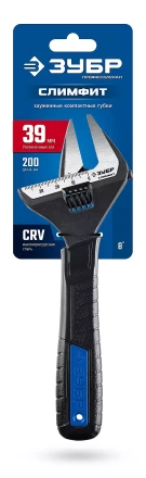 ЗУБР СлимФит, 200 / 39 мм, разводной ключ, ПРОФЕССИОНАЛ (27245-20) купить в Нижневартовске