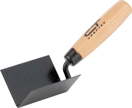 Кельма угловая, 80 х 60 х 60 мм, стальная, для внутренних углов, буковая ручка  СИБРТЕХ 86307 купить в Нижневартовске