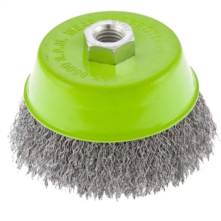 Щетка для УШМ 100 мм М14 "чашка" витая проволока СИБРТЕХ 746057 купить в Нижневартовске