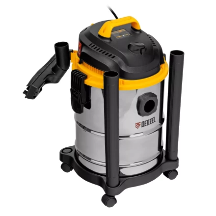 Пылесос строительный Denzel 28201 SVC15, 1200 Вт, бак 15 л, шланг 2 м купить в Нижневартовске