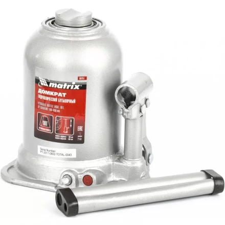 Домкрат бутылочный телескопический MATRIX 10 т подъем 180-450 мм 50751 купить в Нижневартовске