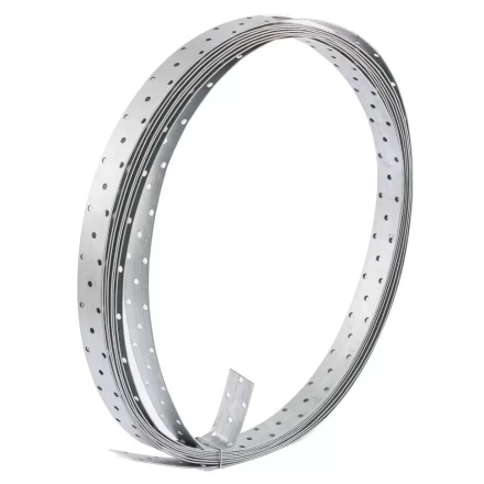 Лента перфорированная монтажная 1,5 мм LM  3см х 10м отверстие 4,5–5 мм цинк Россия Сибртех 46580 купить в Нижневартовске