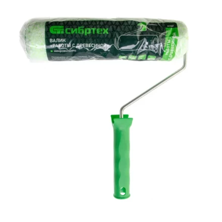 Валик "Работы с древесиной", 250 мм, ворс 12 мм, D - 48 мм, D ручки - 6 мм, микроволокно Сибртех 80247 купить в Нижневартовске