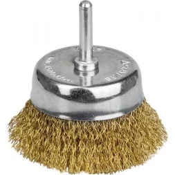 STAYER &quot;PROFESSIONAL&quot;. Щетка чашечная для дрели, витая стальная латунированная проволока 0,3мм, 63мм 35117-063_z01