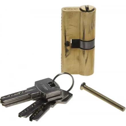 Механизм ЗУБР &quot;ЭКСПЕРТ&quot;цилиндровый, повышенной защищенности, тип &quot;ключ-ключ&quot;, цвет латунь, 6-PIN, 70мм 52105-70-1 купить в Нижневартовске