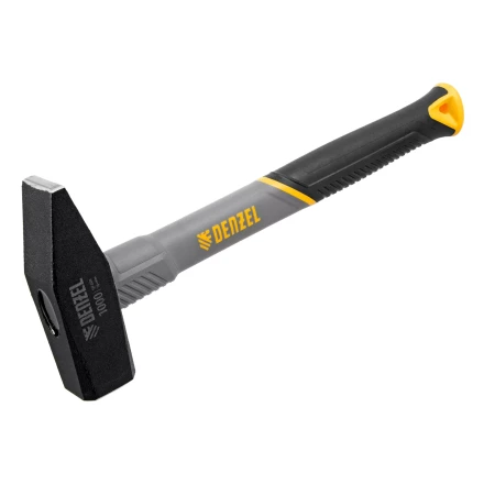 Молоток слесарный, 1000 г Denzel, кованый, фибергласовая рукоятка c TPR покрытием 10490 купить в Нижневартовске