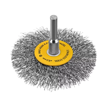 Набор щеток для дрели, 5 Плоских 25-38-50-63-75 мм, шпилька, нерж. вит. проволока Denzel 74495 купить в Нижневартовске