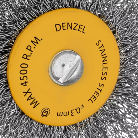 Набор щеток для дрели, 5 Плоских 25-38-50-63-75 мм, шпилька, нерж. вит. проволока Denzel 74495 купить в Нижневартовске