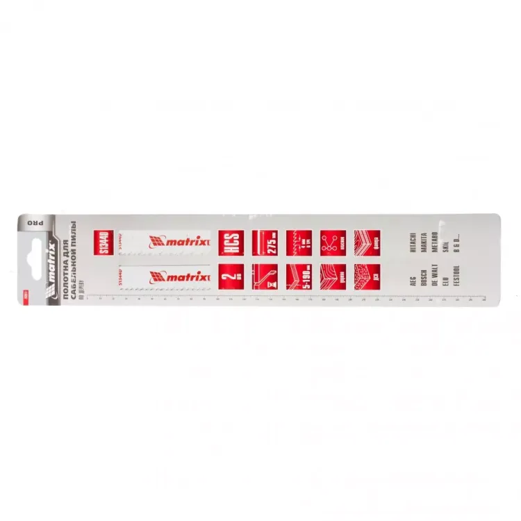 Полотна по дереву для сабельной пилы S1344D 275/4,3мм HCS 2 штуки  PRO Matrix 782011 купить в Нижневартовске
