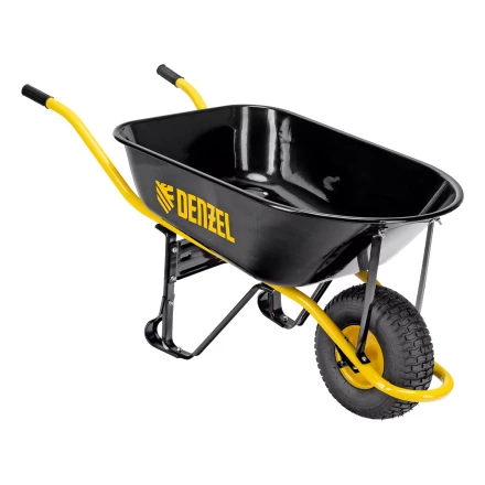 Тачка строительная Denzel 689965, усиленная, объем 130 л, 230 кг, колесо 15х6.00-6 купить в Нижневартовске